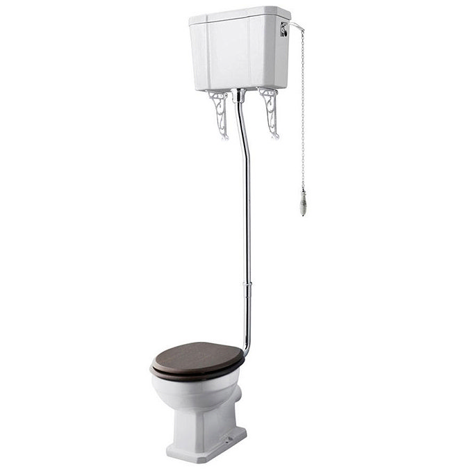 Carlton Brushed Brass Traditional High-Level Toilet with Soft