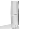 Hinged Curved Bath Screen with Towel Rail for Cast Space-Saver Bath  Profile Large Image