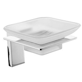 Holly Modern Square Soap Dish & Holder - Chrome Medium Image
