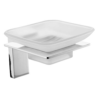 Holly Modern Square Soap Dish & Holder - Chrome  Profile Large Image