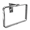 Holly Modern Square Towel Ring - Chrome Large Image