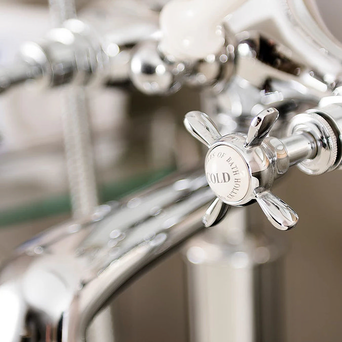 Hollys of Bath Floor Mounted Manual Chrome Bath Shower Mixer - 2224 Standard Large Image