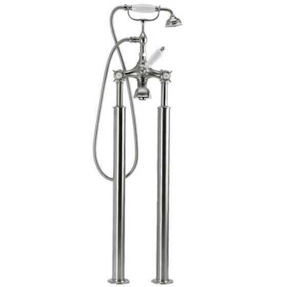 Hollys of Bath Floor Mounted Manual Chrome Bath Shower Mixer - 2224 Large Image