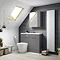 Hudson Reed 1100mm Gloss Grey Compact Combination Unit (600 Vanity + 500 WC unit)  Feature Large Ima