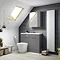 Hudson Reed 1100mm Gloss Grey Compact Combination Unit (600 Vanity + 500 WC unit) Feature Large Ima
