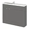 Hudson Reed 1100mm Gloss Grey Compact Combination Unit (600 Vanity + 500 WC unit) Large Image