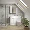 Hudson Reed 1100mm Gloss White Compact Combination Unit (600 Vanity + 500 WC unit)  In Bathroom Large Image