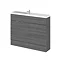 Hudson Reed 1100mm Grey Avola Compact Combination Unit (600 Vanity + 500 WC unit)