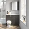 Hudson Reed 1100mm Hacienda Black Compact Combination Unit (600 Vanity + 500 WC unit)  Standard Larg