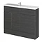 Hudson Reed 1100mm Hacienda Black Compact Combination Unit (600 Vanity + 500 WC unit) Large Image