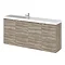 Hudson Reed 1200mm Driftwood Wall Hung Compact Combination Unit (600 Vanity x 2) Large Image