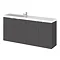 Hudson Reed 1200mm Gloss Grey Wall Hung Compact Combination Unit (600 Vanity x 2) Large Image