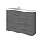 Hudson Reed 1200mm Grey Avola Compact Combination Unit (600 Vanity, 300 Base Unit x 2)