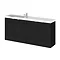 Hudson Reed 1200mm Hacienda Black Wall Hung Compact Combination Unit (600 Vanity x 2)