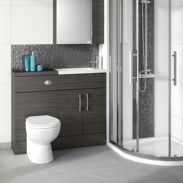 Hudson Reed 1250mm Hacienda Black Plinth  Profile Large Image