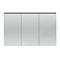 Hudson Reed 1350mm Gloss Grey 3 Door Mirror Cabinet - QUA010  Profile Large Image