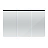 Hudson Reed 1350mm Hacienda Black 3 Door Mirror Cabinet - QUA011  Feature Large Image