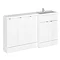 Hudson Reed Fusion 1500 RH Gloss White Combination Unit (600 Vanity + 300 Base Unit x 3) Large Image