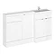 Hudson Reed Fusion 1500 RH Gloss White Combination Unit (600 Vanity, 400 Base Unit + 500 WC Unit) La