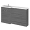 Hudson Reed Fusion 1500mm Grey Avola Combination Unit (600 Vanity + 300 Base Unit x 3)