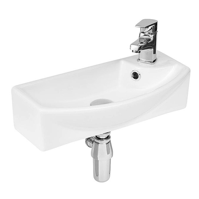 Hudson Reed 1TH Compact Wall Hung Basin (Right Hand Tap Hole)