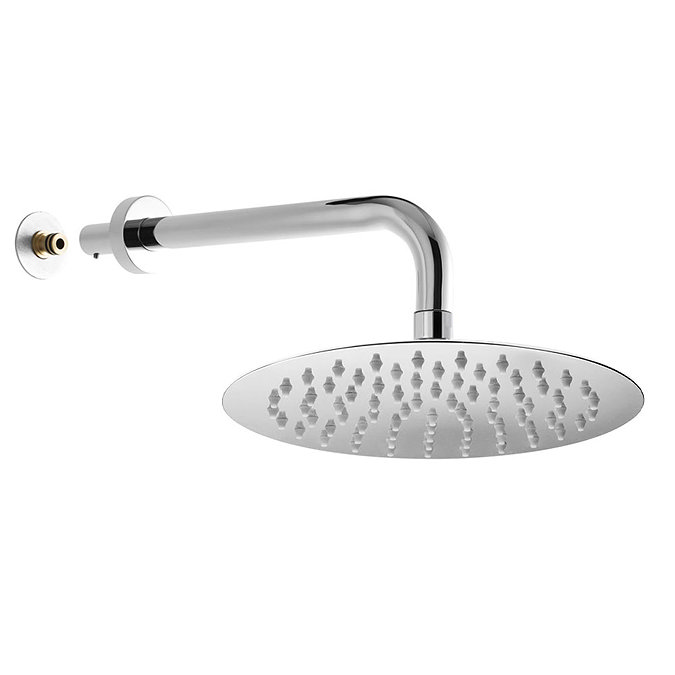 Hudson Reed 200mm Round Shower Head + Fast Fix Shower Arm Large Image