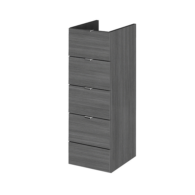 Hudson Reed 300x355mm Grey Avola Full Depth 4 Drawer Unit