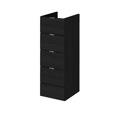 Hudson Reed 300x355mm Hacienda Black Full Depth 4 Drawer Unit  Profile Large Image