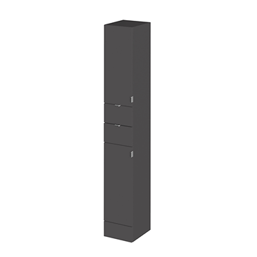 Hudson Reed 300x355mm Tall Gloss Grey Full Depth Tower Unit  Feature Large Image