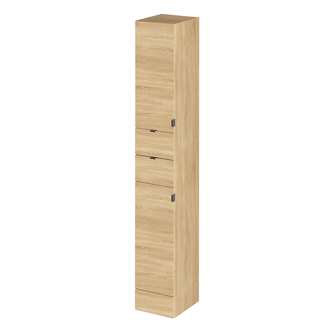 Hudson Reed 300x355mm Tall Natural Oak Full Depth Tower Unit Large Image