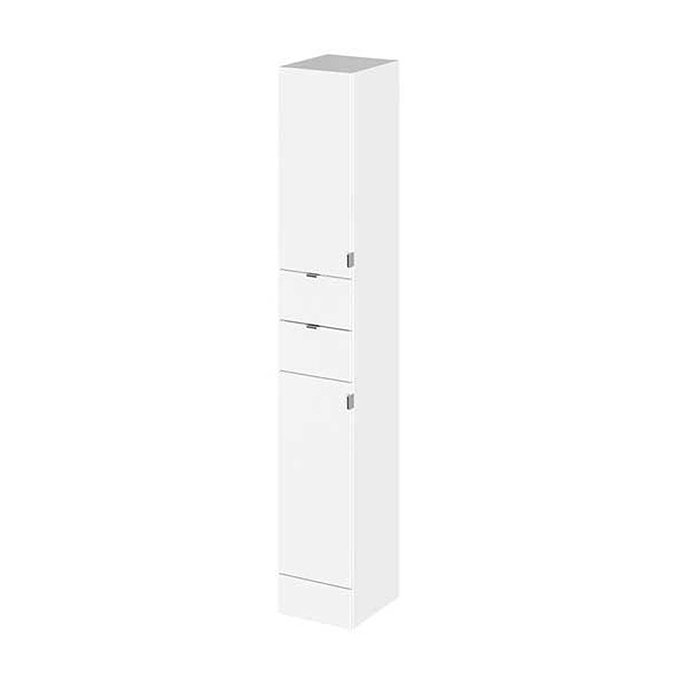 Hudson Reed 300x355mm Tall White Gloss Full Depth Tower Unit Large Image