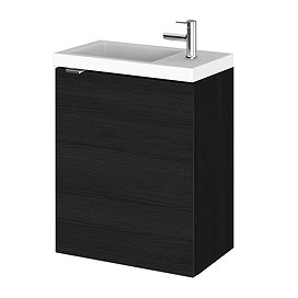 Hudson Reed 400mm Hacienda Black Wall Hung Compact Unit & Basin