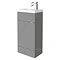 Hudson Reed 405mm Gloss Grey Compact Floor Standing Vanity Unit Inc. Basin Large Image