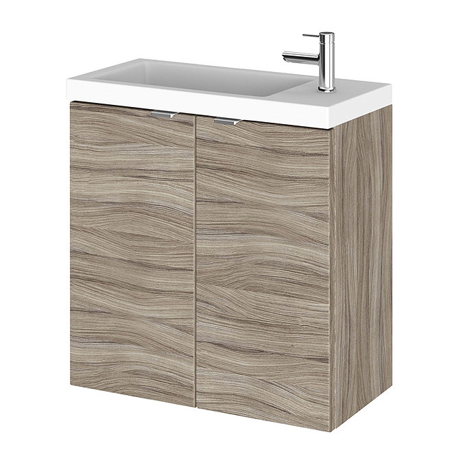 Hudson Reed 500mm Driftwood Wall Hung Compact Unit & Basin Large Image