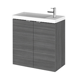 Hudson Reed 500mm Grey Avola Wall Hung Compact Unit & Basin