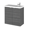 Hudson Reed 500mm Grey Avola Wall Hung Compact Unit & Basin