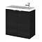 Hudson Reed 500mm Hacienda Black Wall Hung Compact Unit & Basin