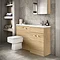 Hudson Reed 500x255mm Natural Oak Compact WC Unit  Feature Large Image
