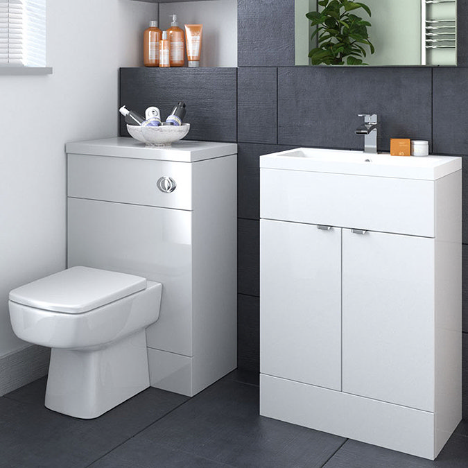 Hudson Reed 500x355mm Gloss White Full Depth WC Unit  Profile Large Image