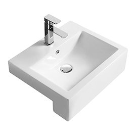 Hudson Reed 530mm Square Semi-Recessed Basin - NBV172 Large Image