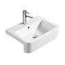Hudson Reed 570mm 1TH Rectangular Semi-Recessed Basin