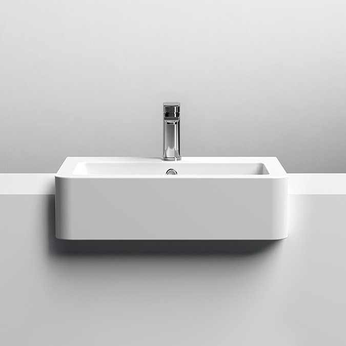 Hudson Reed 570mm 1TH Rectangular Semi-Recessed Basin