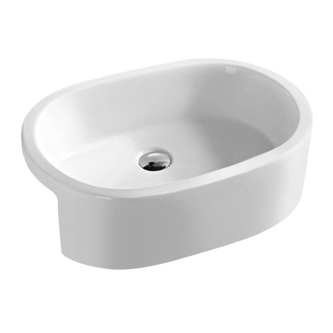 Hudson Reed 570mm Oval Semi-Recessed Basin - NBV173 Large Image