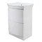 Hudson Reed Canopy Floor Standing Basin & Cabinet W600 x D475mm - White - FCA005 Large Image