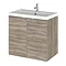 Hudson Reed 600mm Driftwood Full Depth Wall Hung 2-Door Unit & Basin Large Image