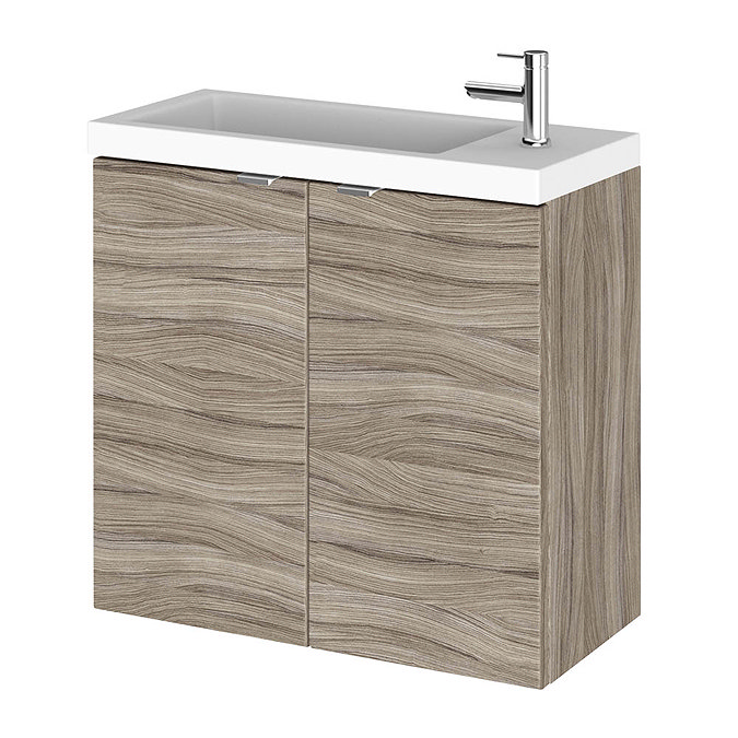 Hudson Reed 600mm Driftwood Wall Hung Compact Unit & Basin Large Image