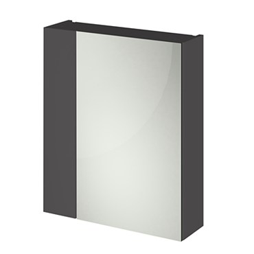 Hudson Reed 600mm Gloss Grey 75/25 Mirror Unit  Profile Large Image