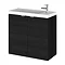 Hudson Reed 600mm Hacienda Black Wall Hung Compact Unit & Basin