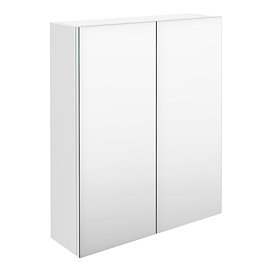 Hudson Reed 600mm White Gloss 50/50 Mirror Unit Large Image