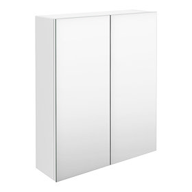 Hudson Reed 600mm White Gloss 50/50 Mirror Unit Large Image